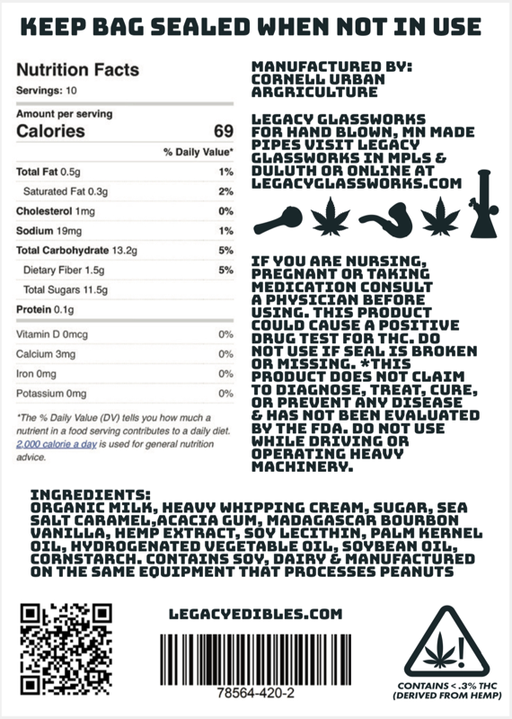 Space Ice Cream Sea Salt Caramel 50mg Natural Hemp THC | Cornell ...